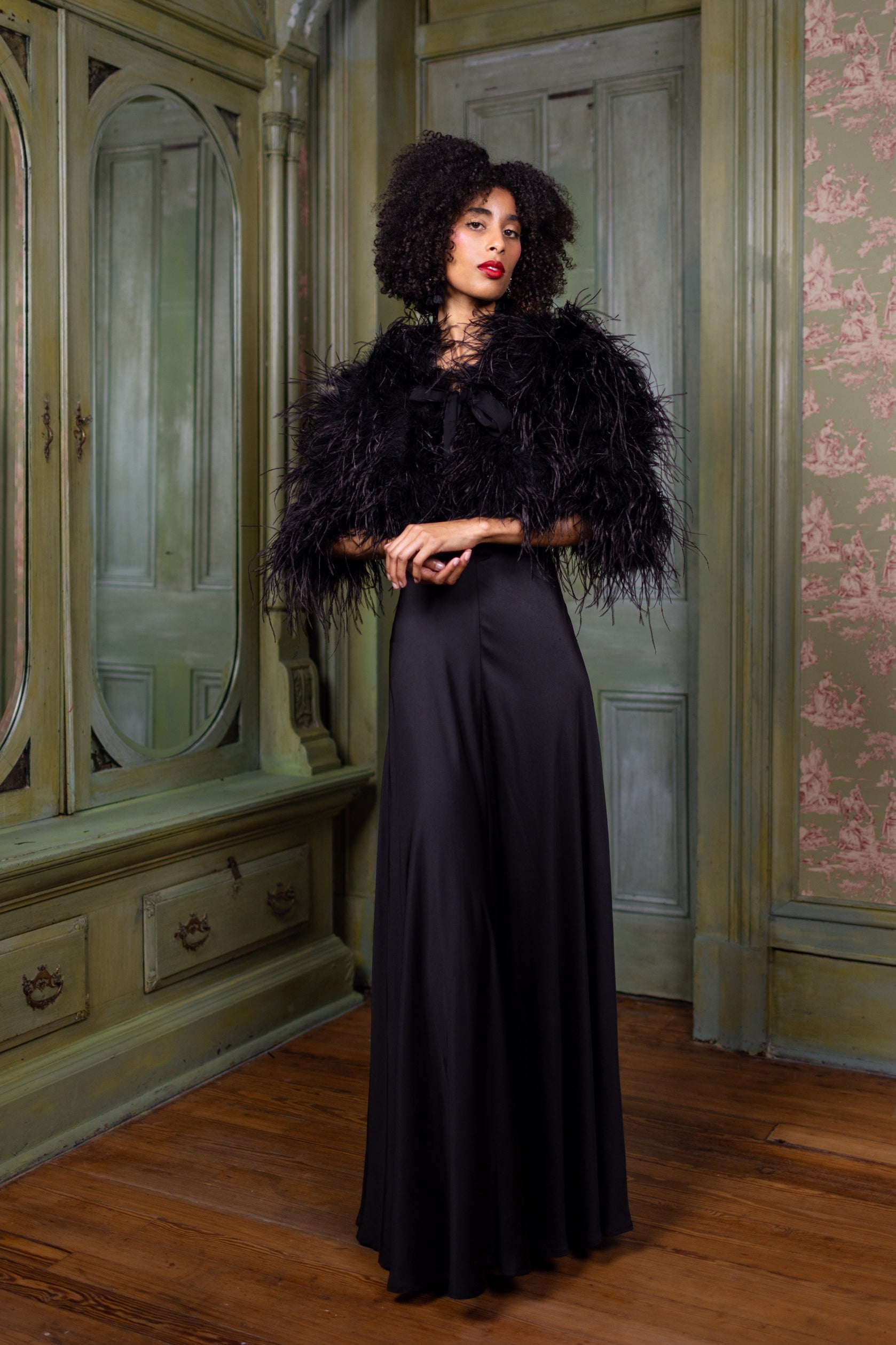 Ostrich Feather Bolero Jacket