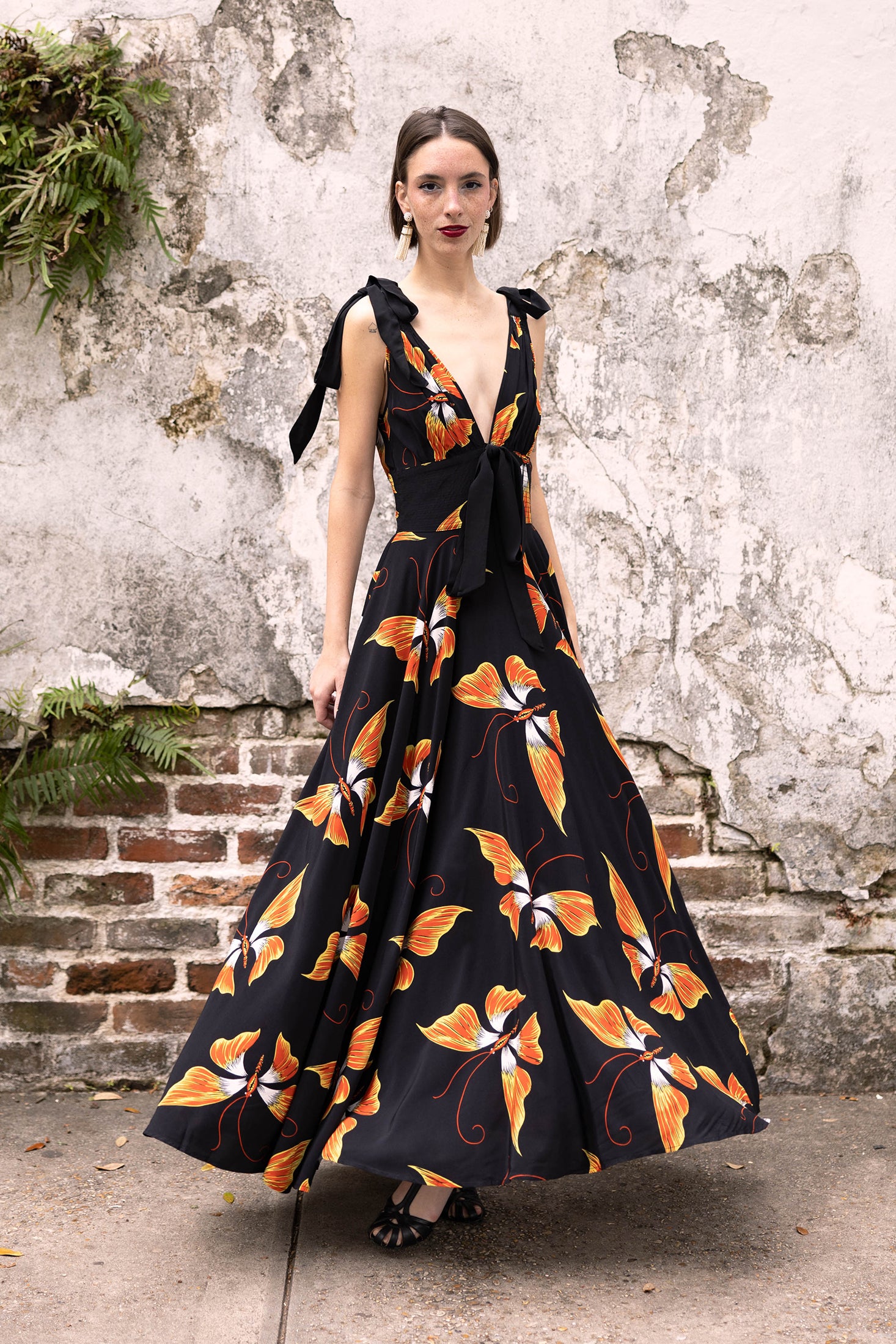 black and orange bridesmaid dresses Orange Simple Mermaid Elegant Long Formal Bridesmaid Dresses, Wedding –  bridalsew main image 1