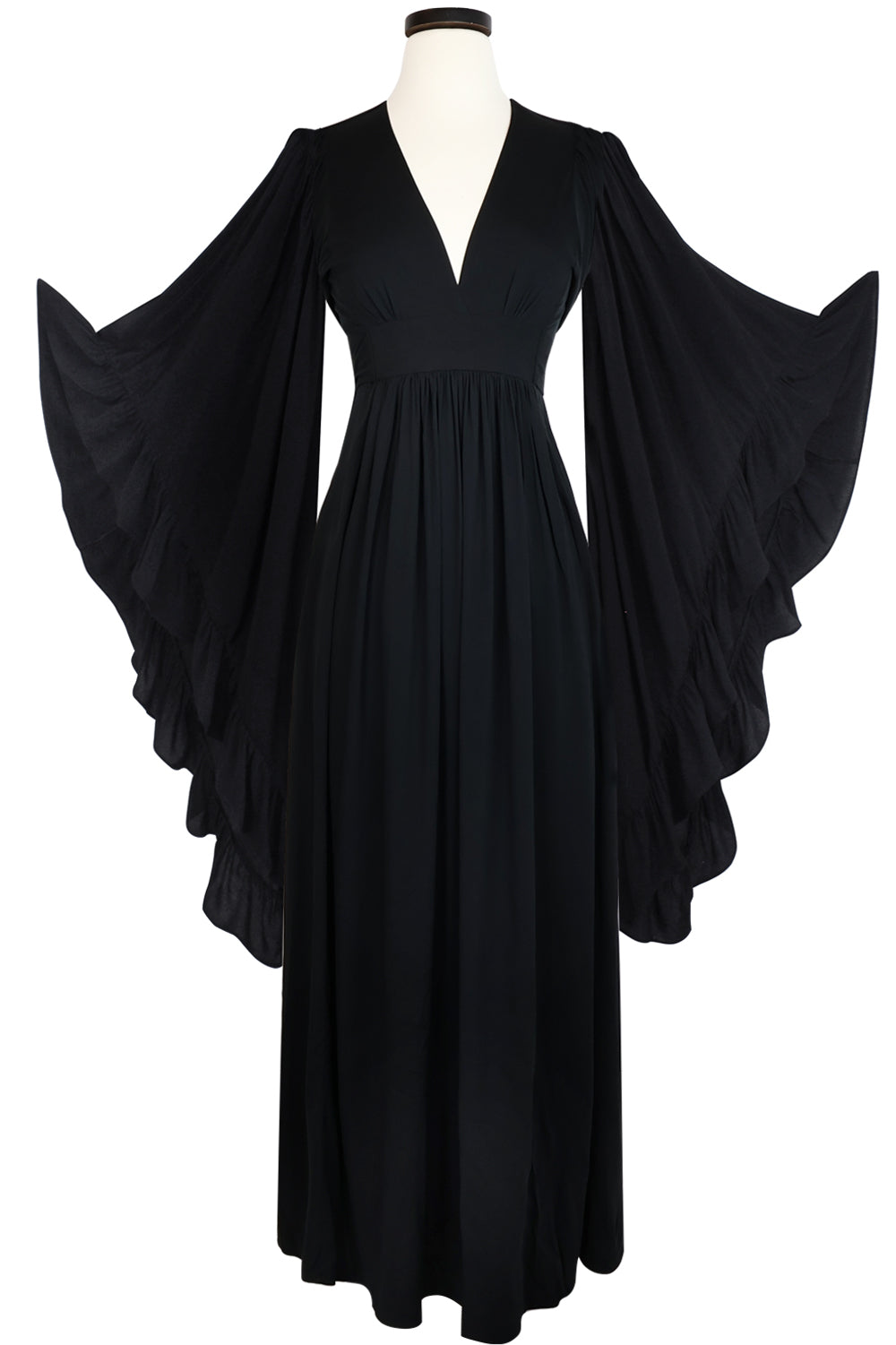 Butterfly Caftan Dress - Black XS Butterfly Caftan Dress - Black XS
