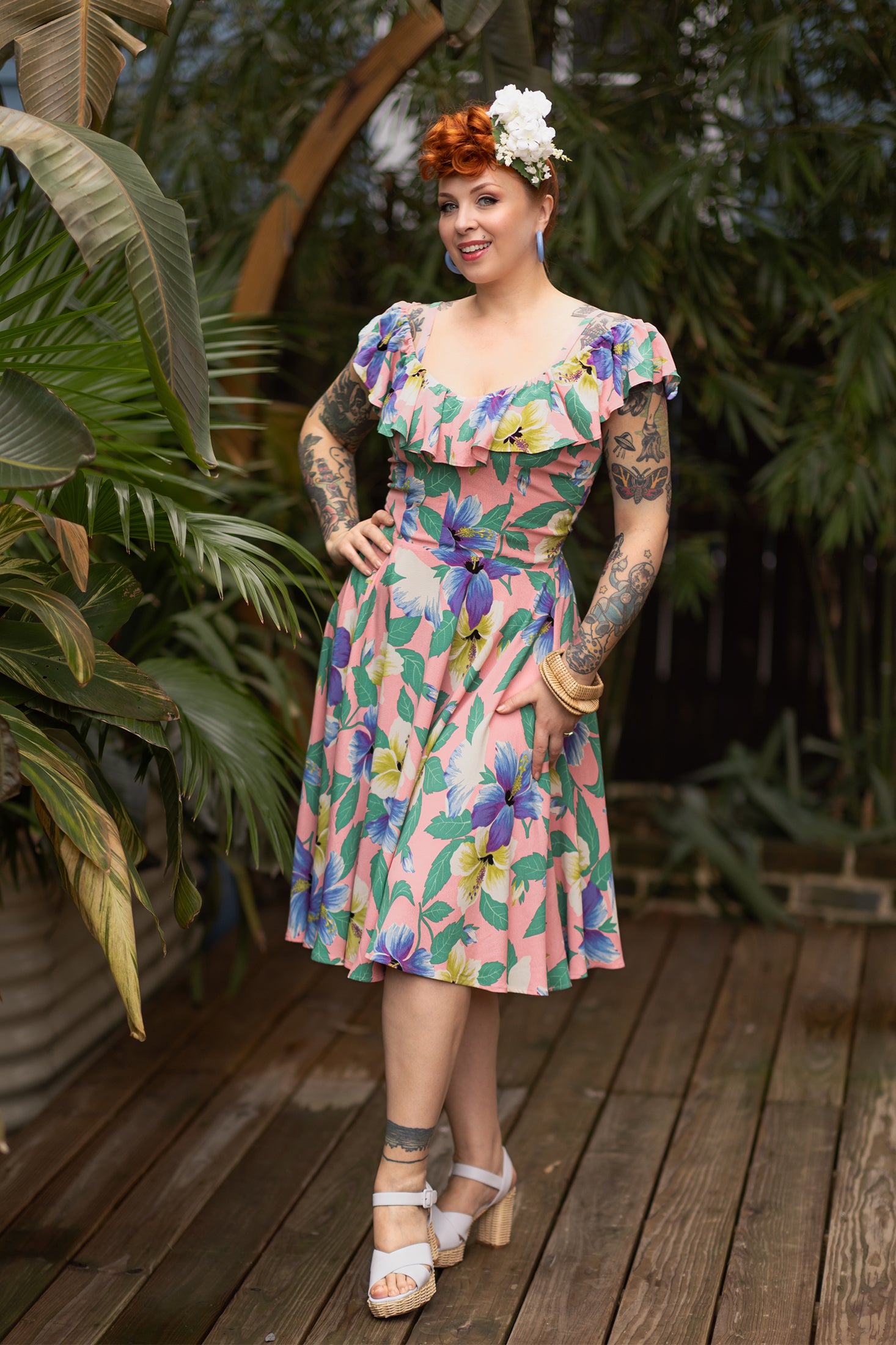 Hollywood Circle Dress - Hibiscus - Sale - 2 Hollywood Circle Dress - Hibiscus - Sale - 2