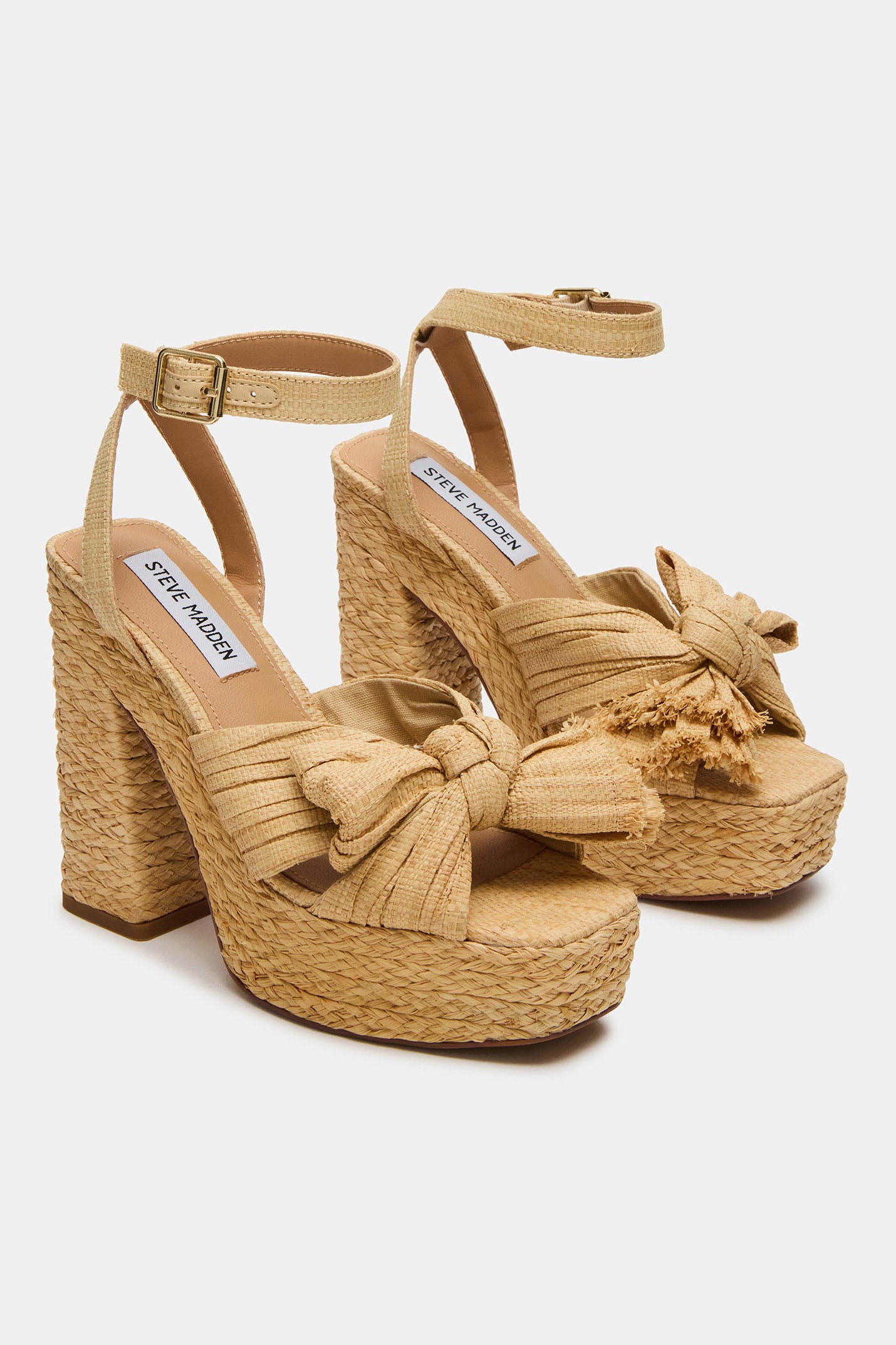 Steve Madden Romey Raffia Platform Heels