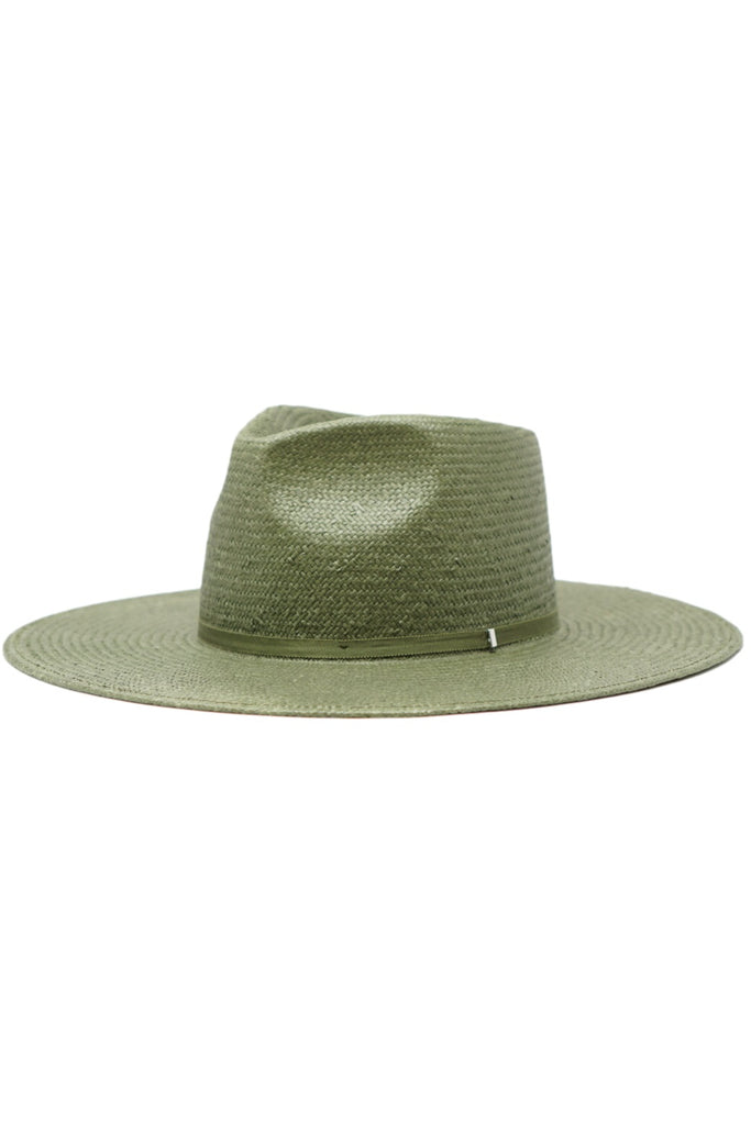 Olive Pique Simone Straw Rancher Hat