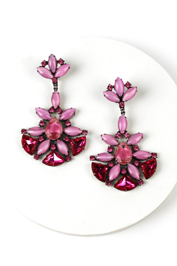 De Luxe Pink Bardot Earrings