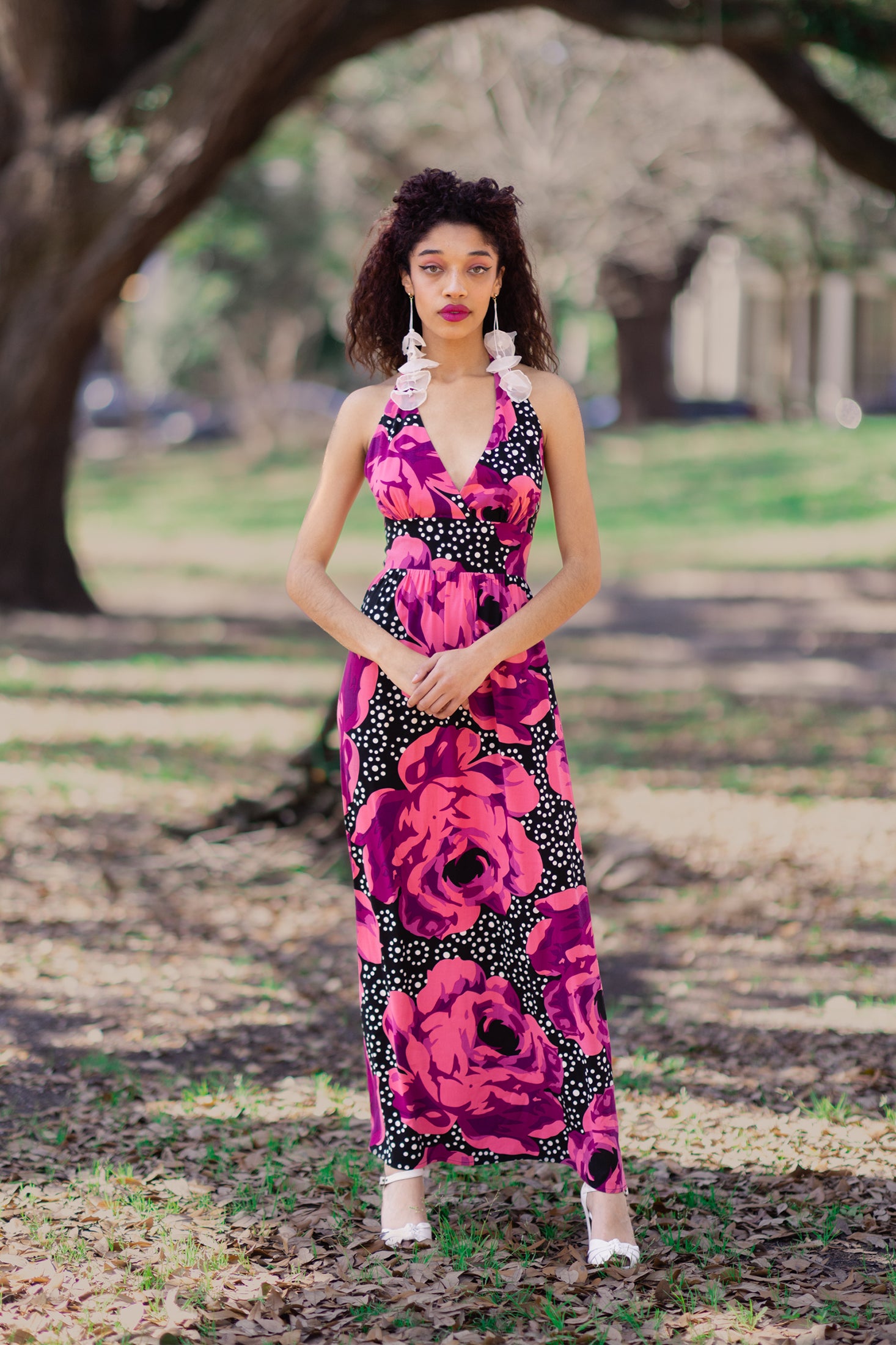 Summer Love Halter Dress - Polka Dot Rose - Final Sale 0 Summer Love Halter Dress - Polka Dot Rose - Final Sale 0