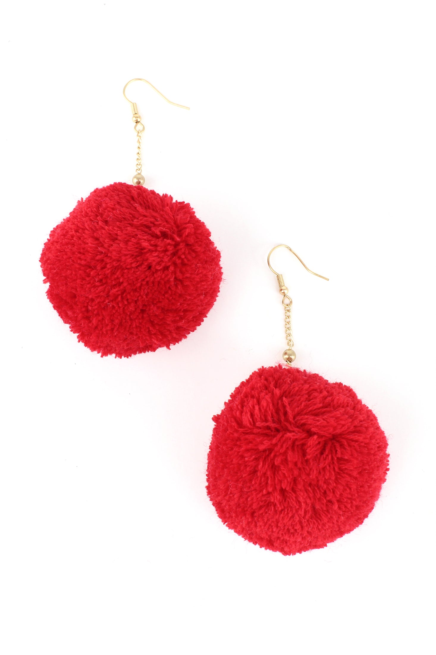Pompom Drop Earrings