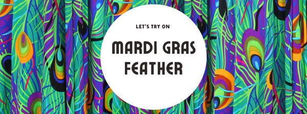 Let's Try On Mardi Gras Feather