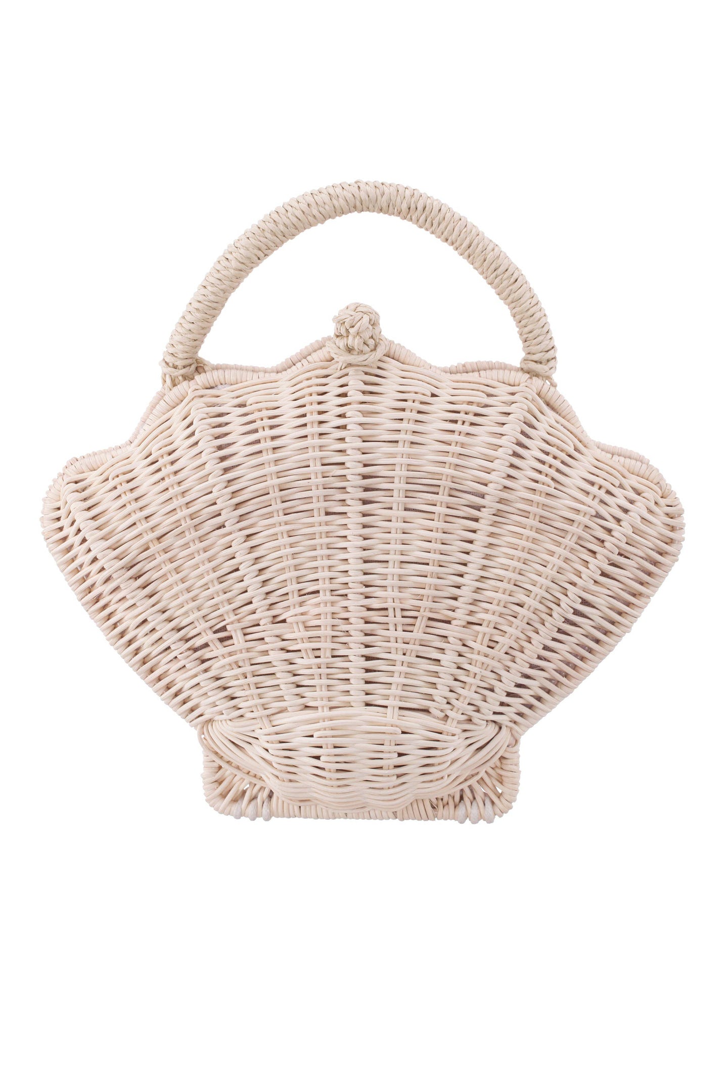 Nina Rattan Shell Handbag - Natural