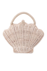 Nina Rattan Shell Handbag - Natural