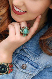 Sweet Romance Mojave Turquoise Desert Ring
