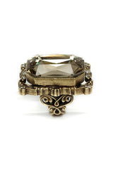 Sweet Romance Grand Octagon Crystal Ring - Jade ##description##