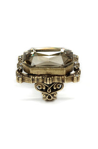 Sweet Romance Grand Octagon Crystal Ring - Jade ##description##