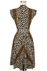 Zip Front Marie Dress - 50's Leopard