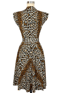 Zip Front Marie Dress - 50's Leopard