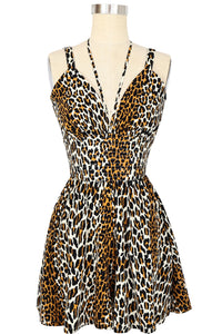 Minda Romper - 50's Leopard