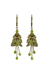 NoMonet Flower Fairy Rose Flower Hand Painted Leaves Earrings