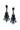 1928 Jewelry Black Rectangle Crystal Drop Earrings