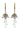 NoMonet Flower Fairy Painted Delicate Flower Earrings W/ Crystals