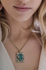 Sweet Romance Bronze Intaglio Book Locket