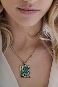 Sweet Romance Bronze Intaglio Book Locket