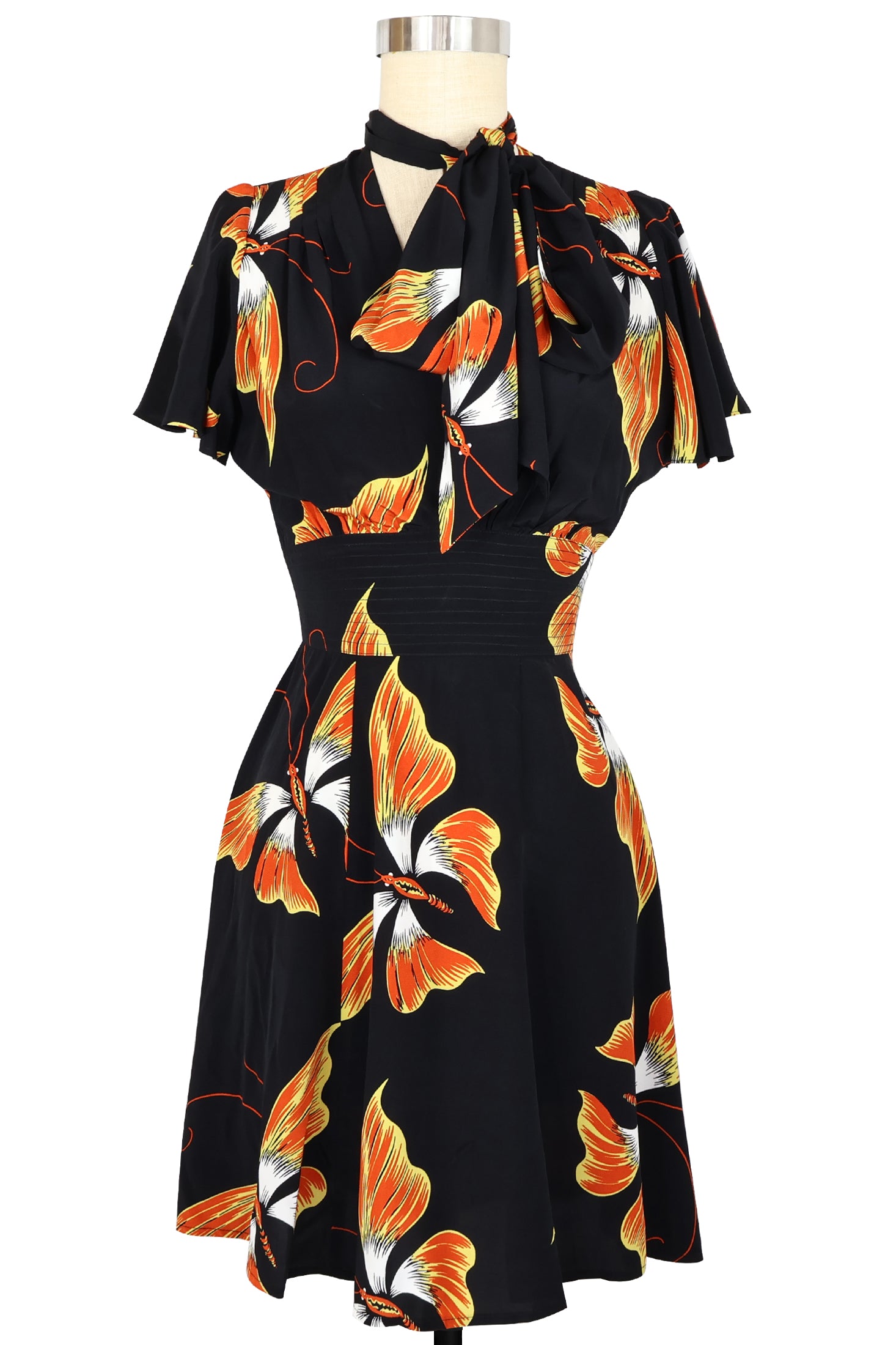 Flutter Sleeve Ashley Mini Dress - Adrian Butterfly