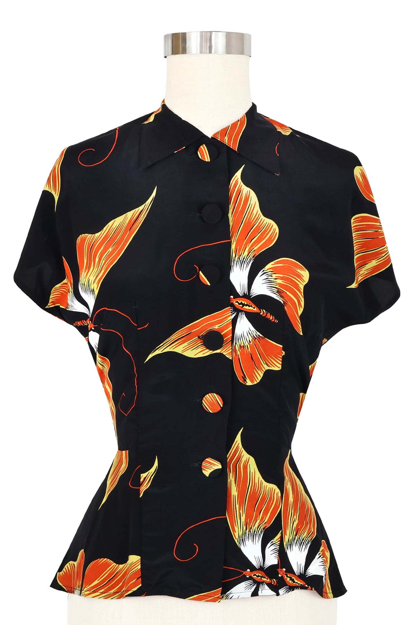 Judy Peplum Top - Adrian Butterfly