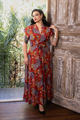 Seaside Dress - Art Deco Swirls
