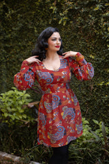 Tuesday Mini Dress - Art Deco Swirls