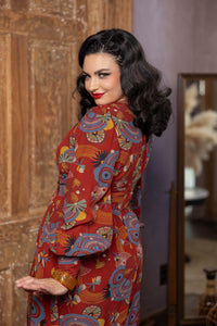 Tuesday Mini Dress - Art Deco Swirls