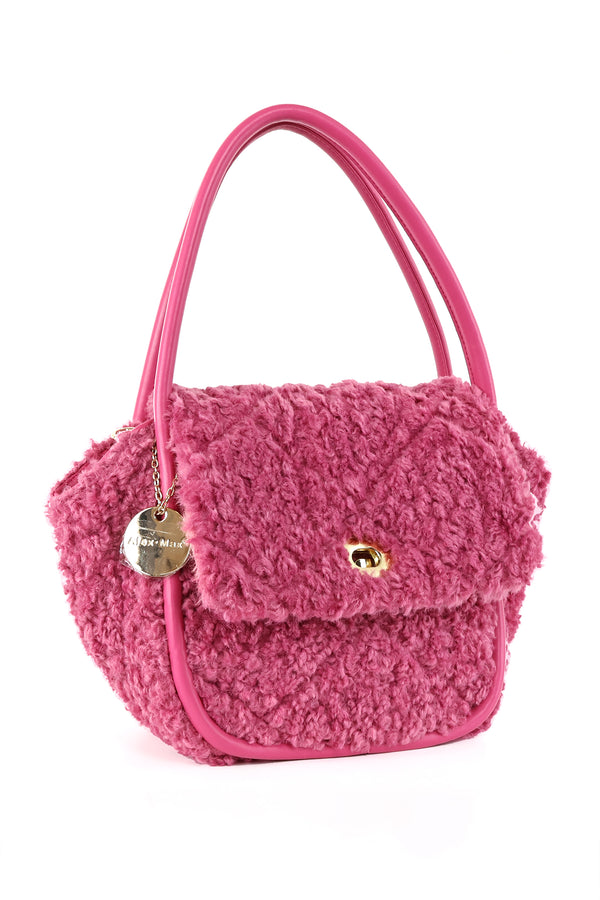 Alex Max Shag Shoulderbag - Fuchsia