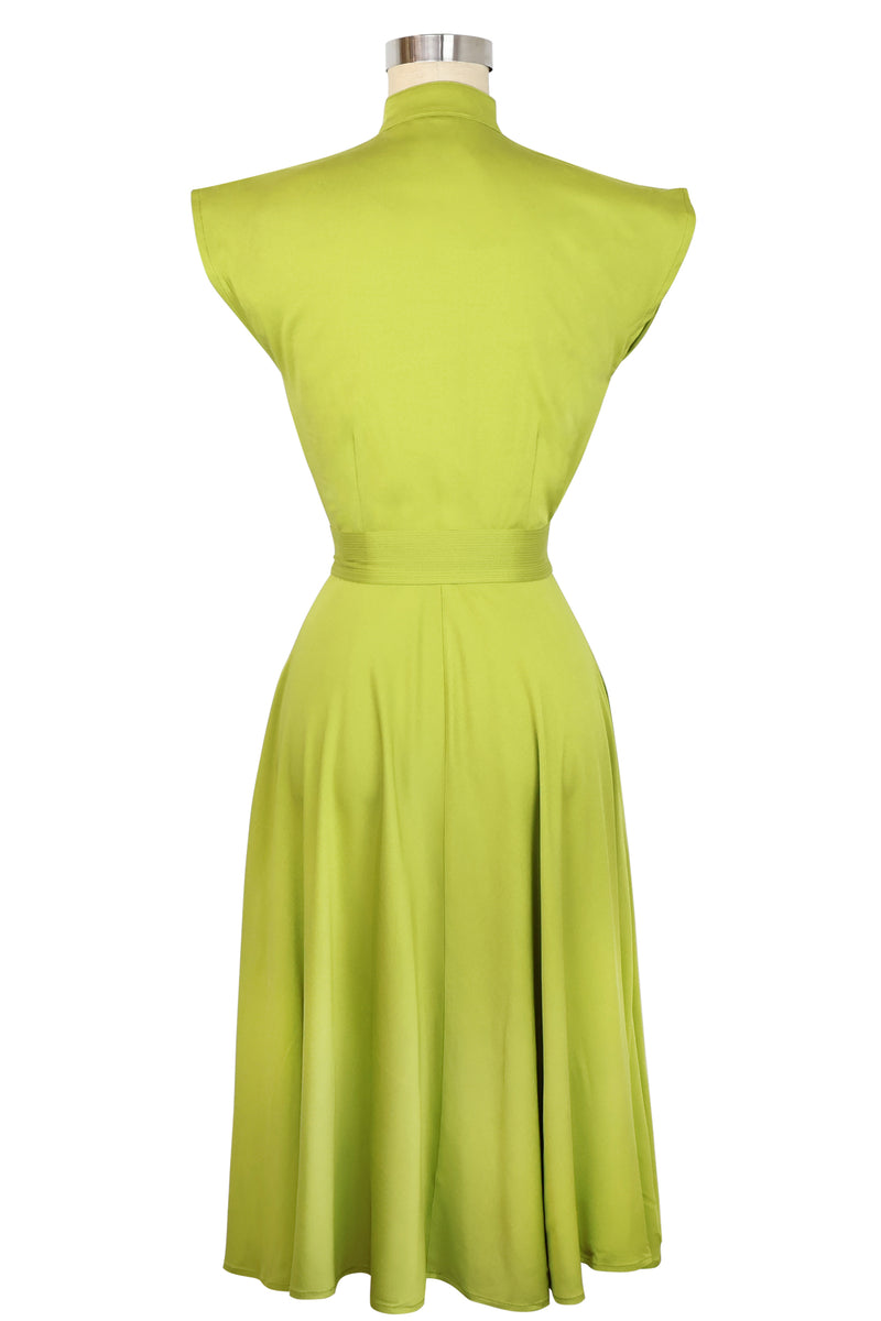 Zip Front Marie Dress - Chartreuse Embroidery