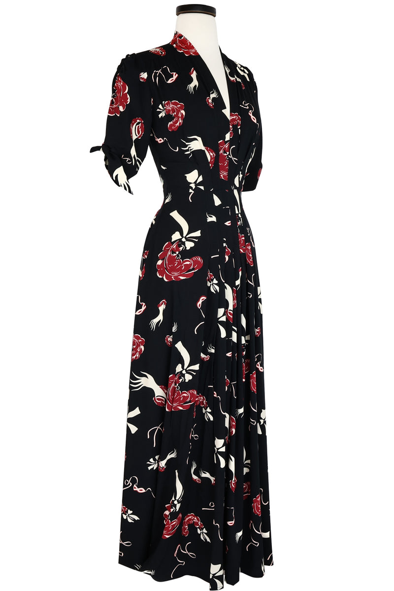 Tie Sleeve Jenny Long Dress - Midnight Slap and Tickle