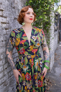 Claire Long Dress - Tiki Floral