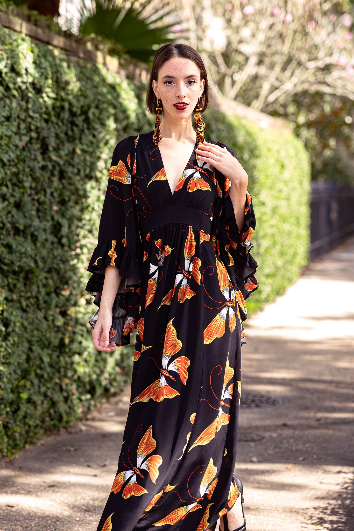 Butterfly Caftan Dress