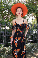 Hollywood Sarong Dress - Adrian Butterfly