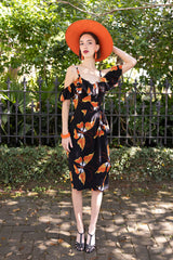 Hollywood Sarong Dress - Adrian Butterfly