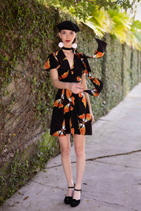 Flutter Sleeve Ashley Mini Dress - Adrian Butterfly