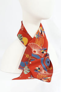 Skinny Scarf - Art Deco Swirls