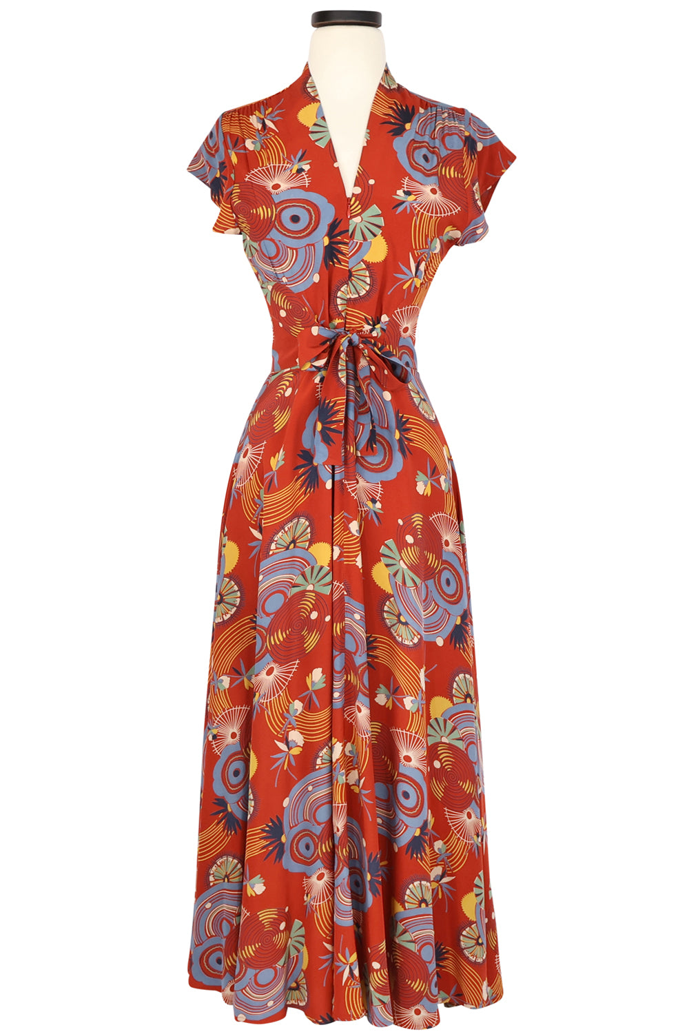 Seaside Dress - Art Deco Swirls