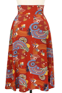 Ashley Skirt - Art Deco Swirls