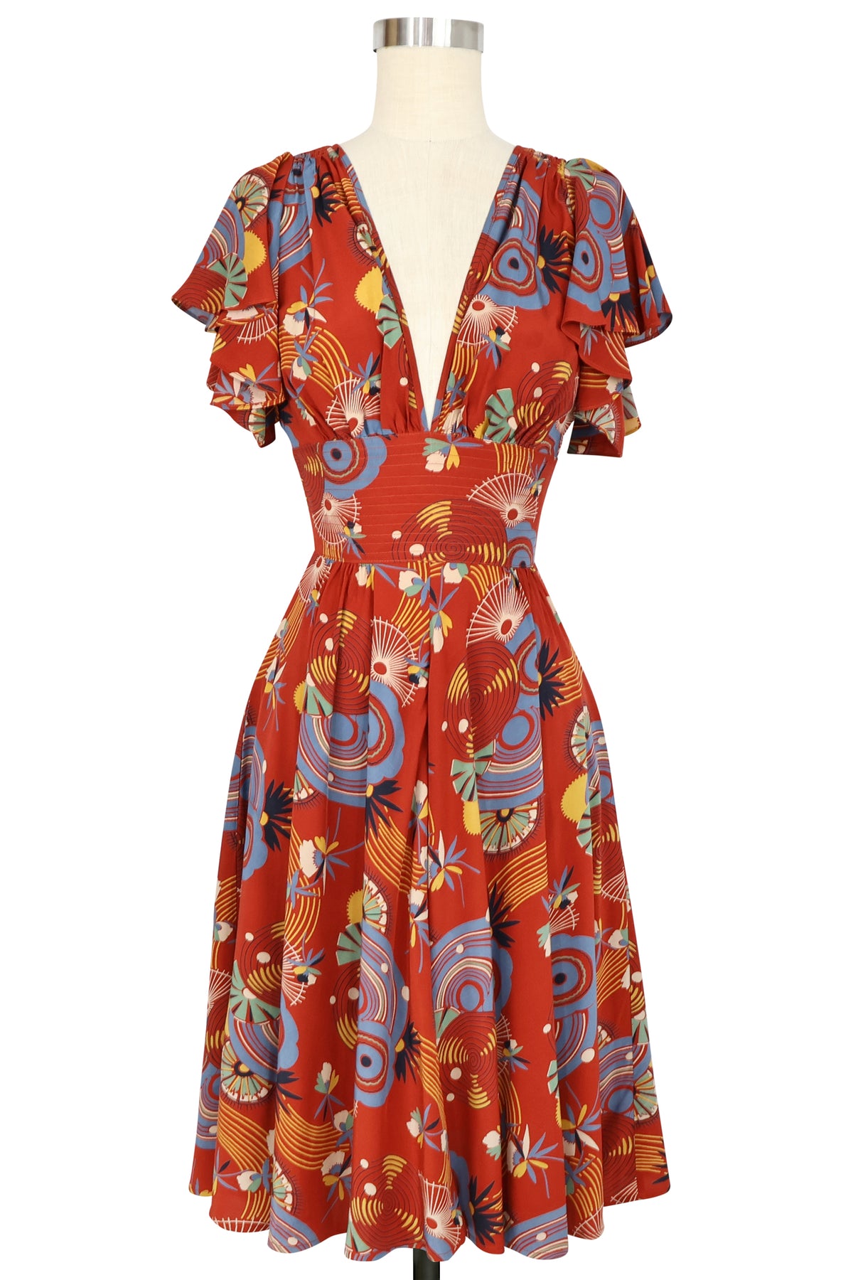 Sylvia Dress - Art Deco Swirls