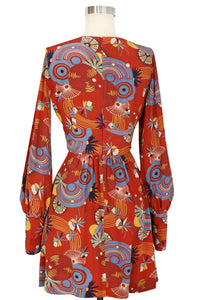 Tuesday Mini Dress - Art Deco Swirls