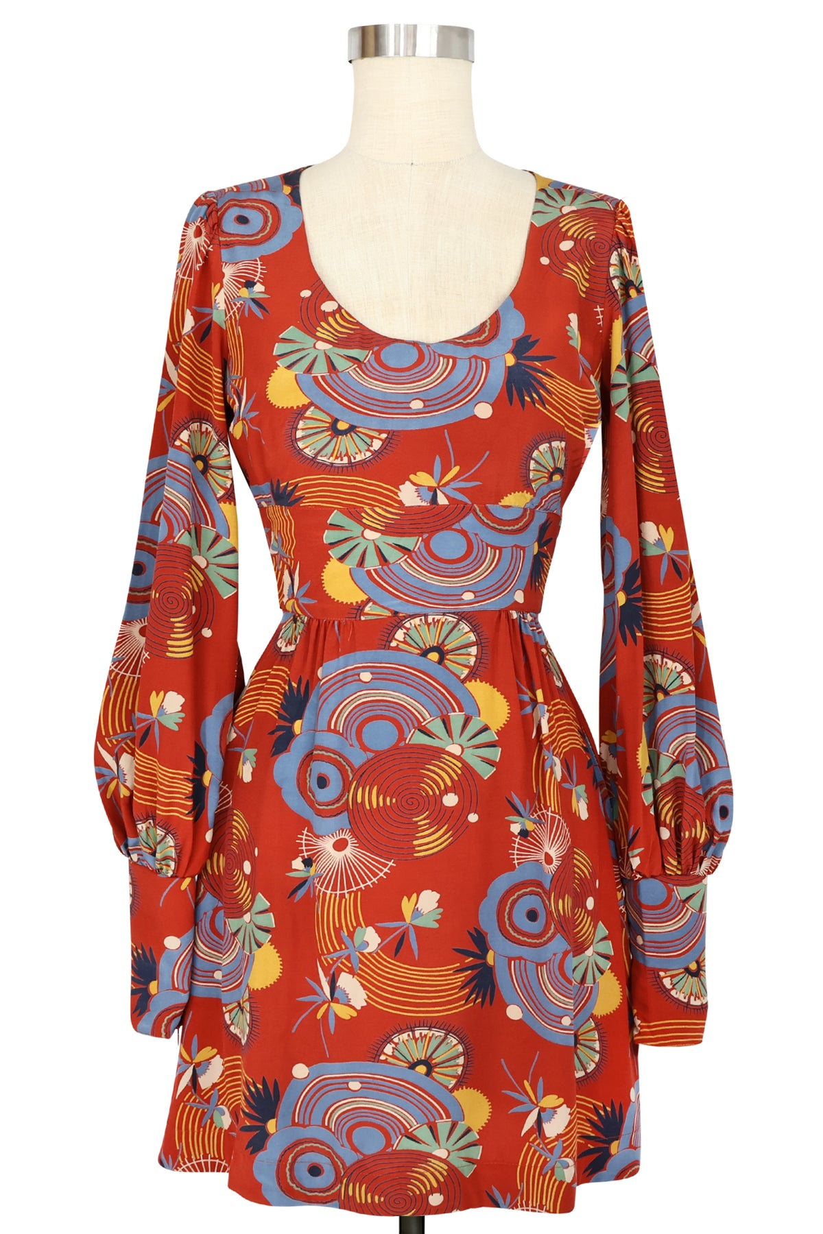 Tuesday Mini Dress - Art Deco Swirls