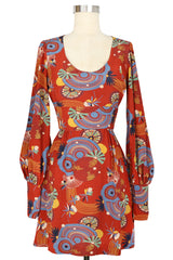 Tuesday Mini Dress - Art Deco Swirls