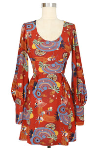 Tuesday Mini Dress - Art Deco Swirls