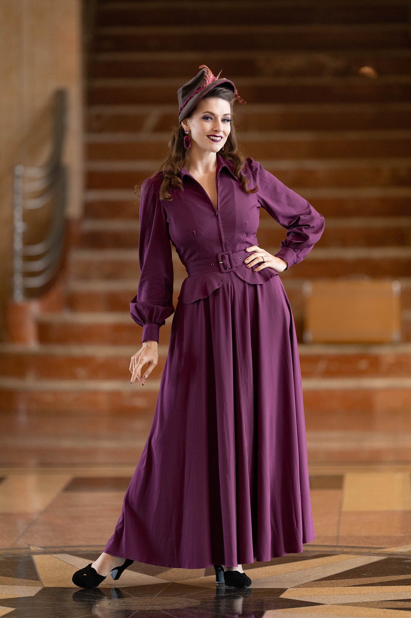 Girl Friday Blouse - Eggplant