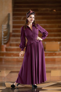 Girl Friday Blouse - Eggplant