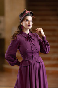 Girl Friday Blouse - Eggplant