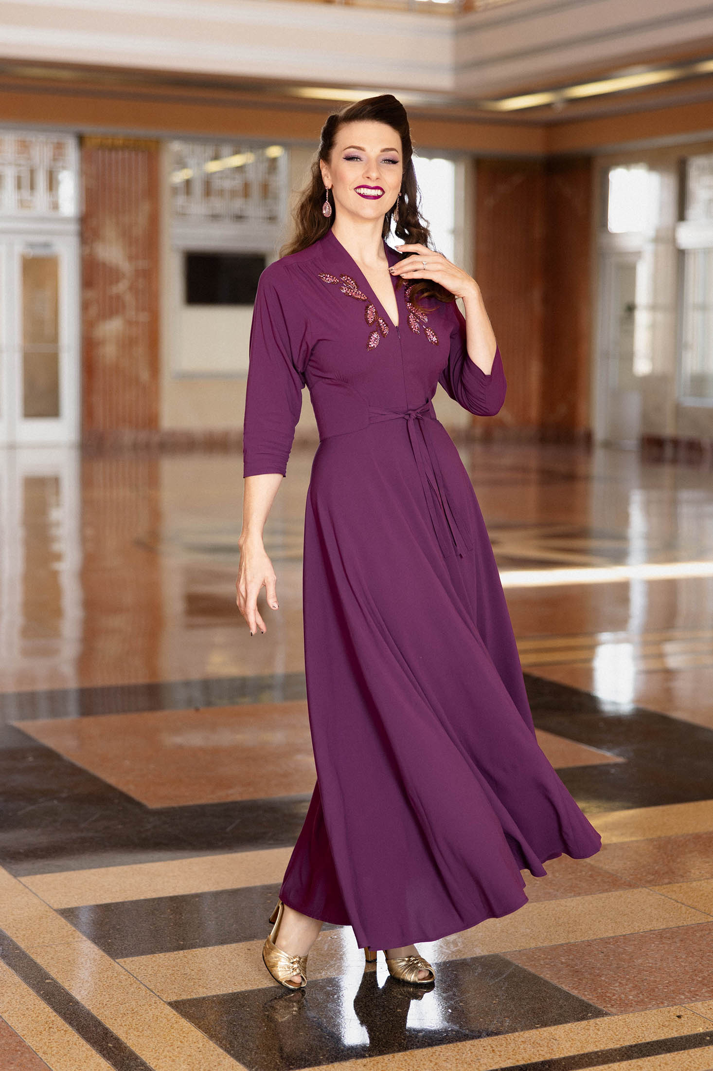 Sylvia Seaside Gown - Eggplant XS Sylvia Seaside Gown - Eggplant XS