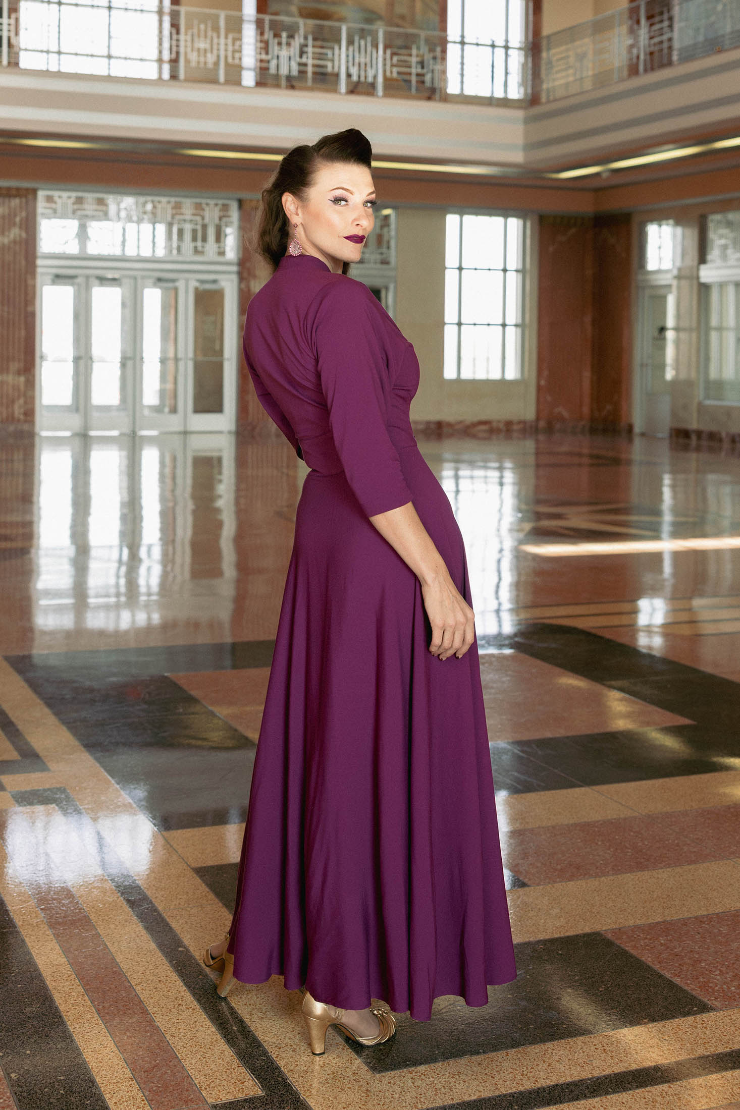 Sylvia Seaside Gown - Eggplant