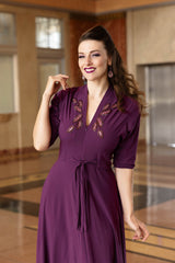 Sylvia Seaside Gown - Eggplant